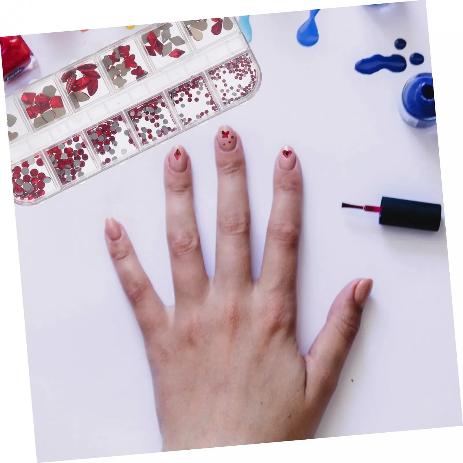 Healvian, стрази та самоцвіти для нігтів, блискучі прикраси, фото №2