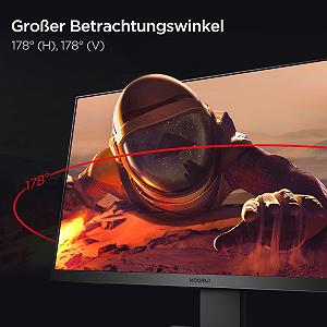 Монитор KOORUI Бизнес Компьютерный 22 дюйма настольный игровой FHD 1080p 75 Гц Eye Comfort sRGB 99% черный synthetic.ua - Фото 1
