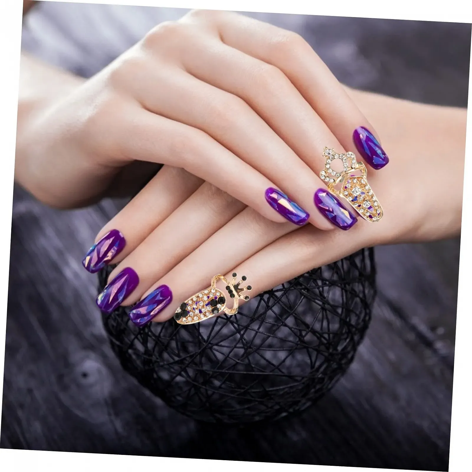 Набор страз для ногтей WOONEKY 3 шт. Модные украшения для маникюра, драгоценные камни и подвески, 12 шт. x 3, фото №6