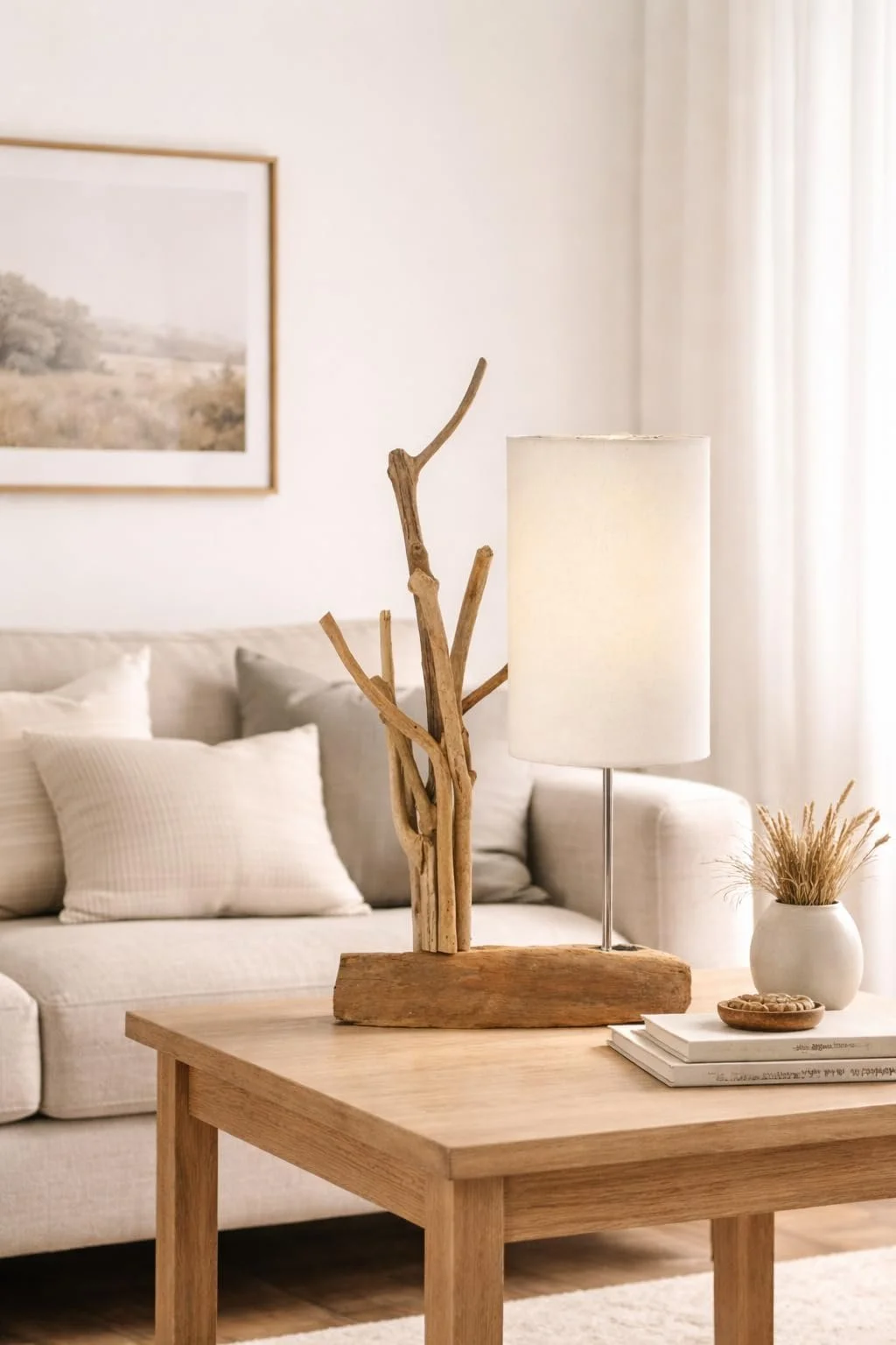 Настільна лампа HDmirrorR Werterhalt Madura Дрифтвуд Бавовна Ручна робота, фото №7