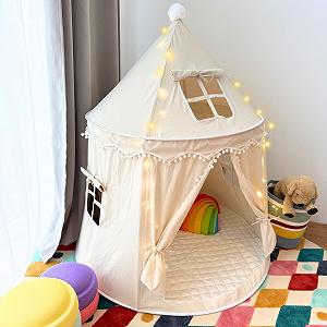 Игровая Палатка ALRITHO® Бежевый (теплый). Включает Сумку и Коврик для Пола - Фото 1