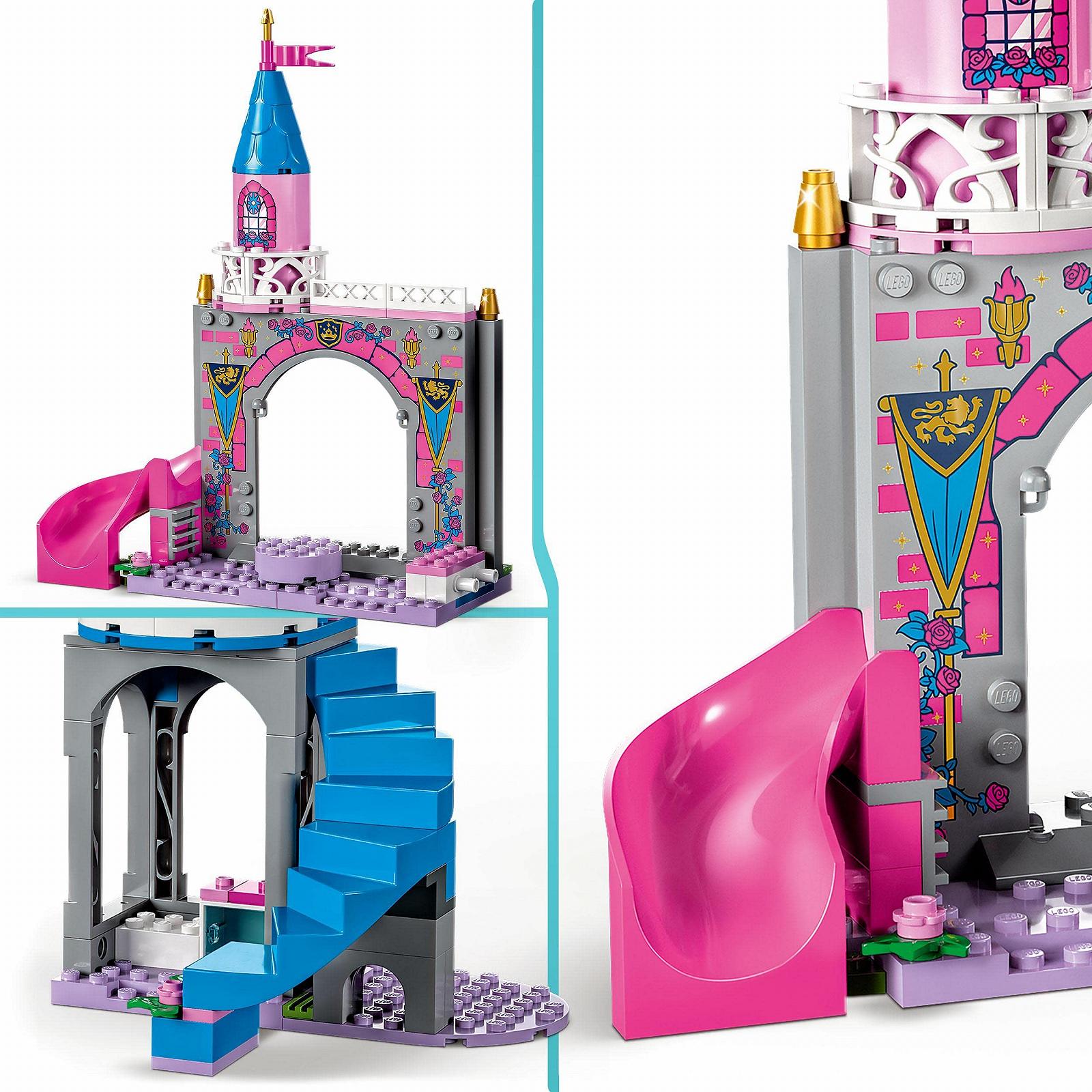 Іграшковий набір LEGO Disney Princess Замок Аврори для збірки з фігурками Сплячої Красуні, Принца Філіпа та Малефісенти від 4 років 43211, фото №3