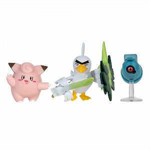 Набір фігурок для битв Pokémon Piepi, Tanhel, Leek Zelot, 5 см, 7,5 см synthetic.ua - Фото 1