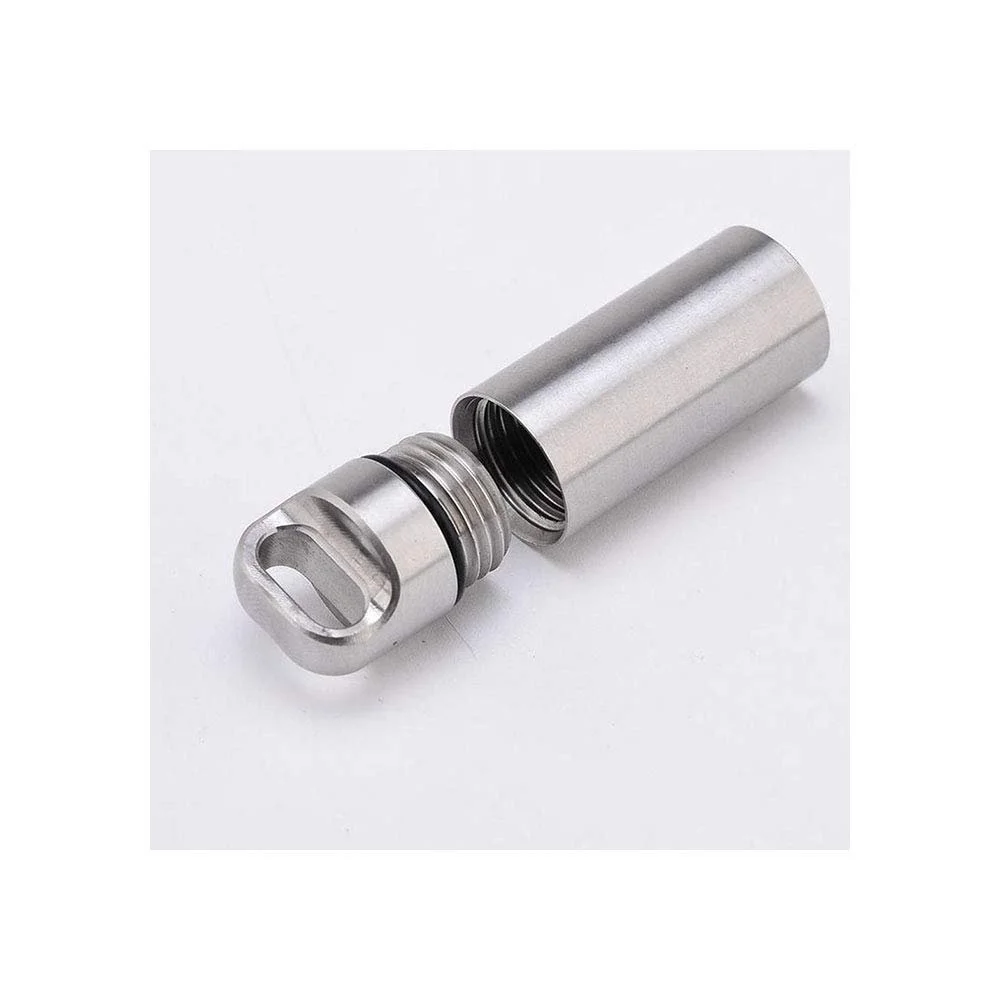 Міні капсула з нержавіючої сталі Водонепроникна Контейнер для виживання EDC L, фото №4