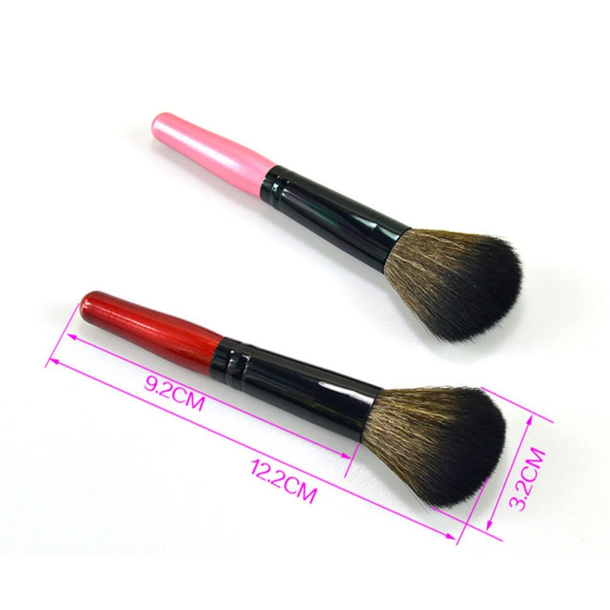 Кисть для консилера Miss Make Up Kabuki, кисть для румян, кисть для бронзера, кисть для пудры, 2 шт., фото №5