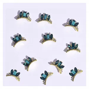 Подвеска Стразы для ногтей 3D Ювелирные изделия Одна Корона Форма Украшение для ногтей Роскошные Сплавные Ювелирные изделия Блестящие Стразы Прочные (Цвет: 404) - Фото 1