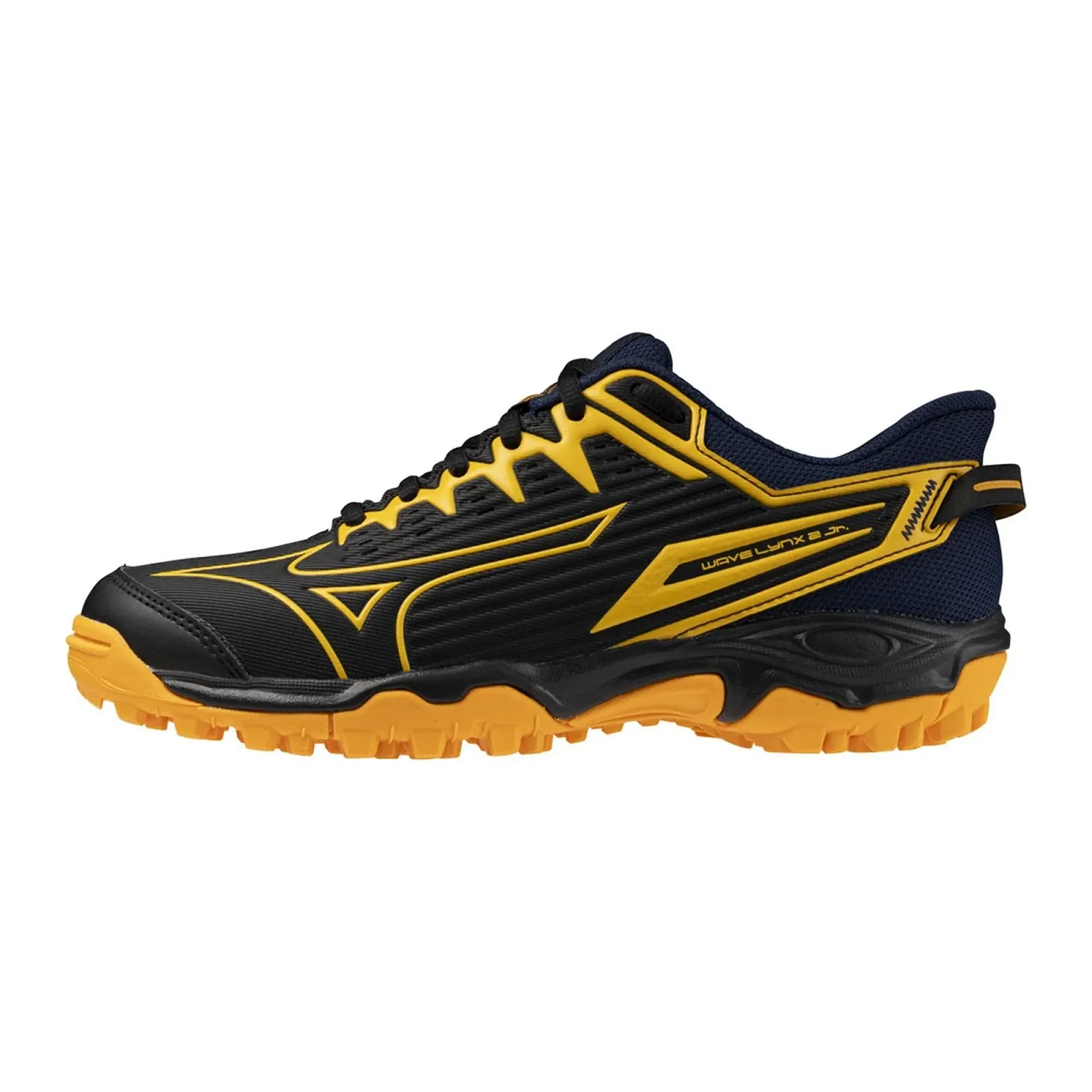 Хоккейные Кроссовки Mizuno Wave Lynx 2 Детские Черный-Оранжевый-Темно-синий, фото №1
