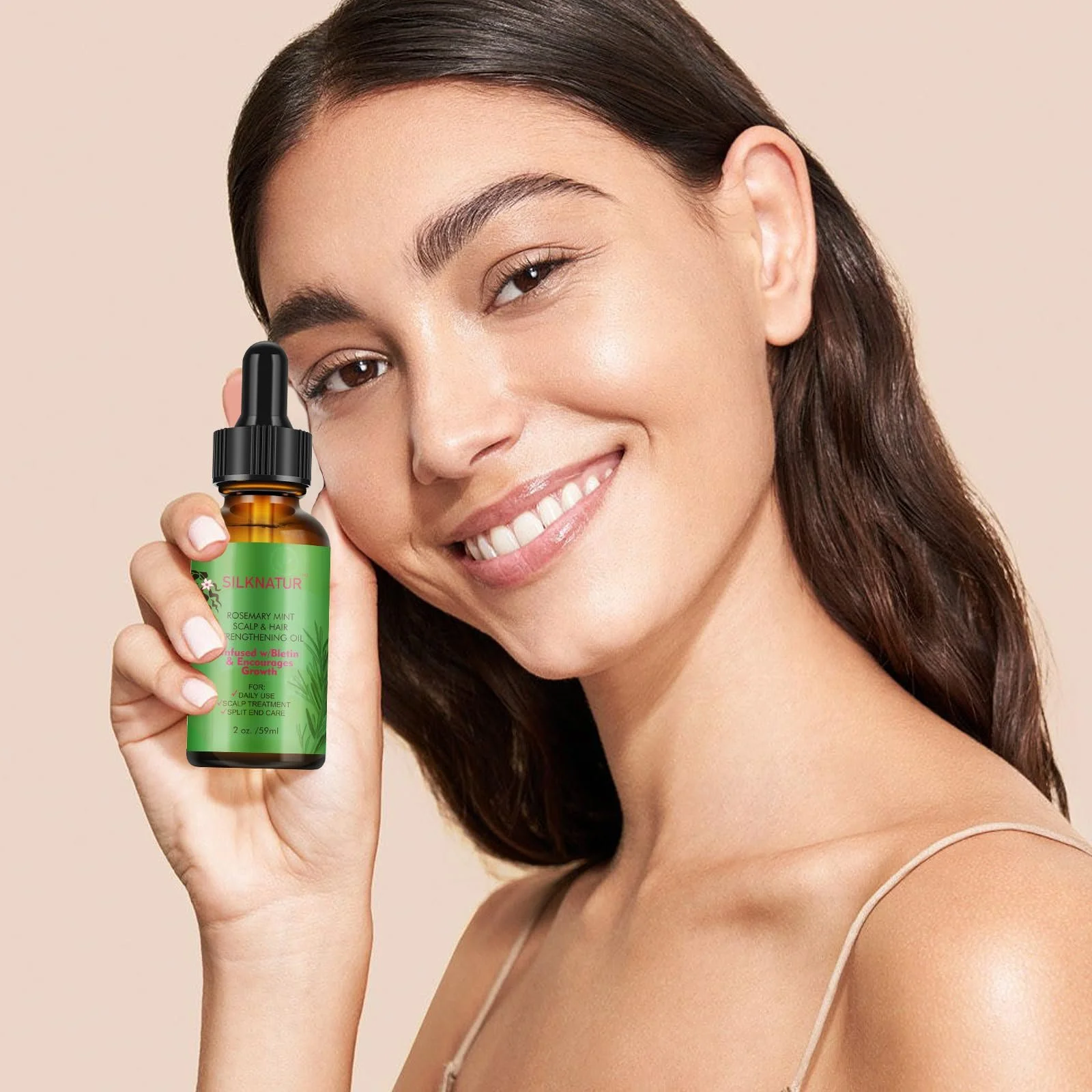 Олія SilkNatur Розмарин та М'ята для Зміцнення Шкіри Голови та Волосся Подвійна Упаковка (2 x 59 мл), фото №3