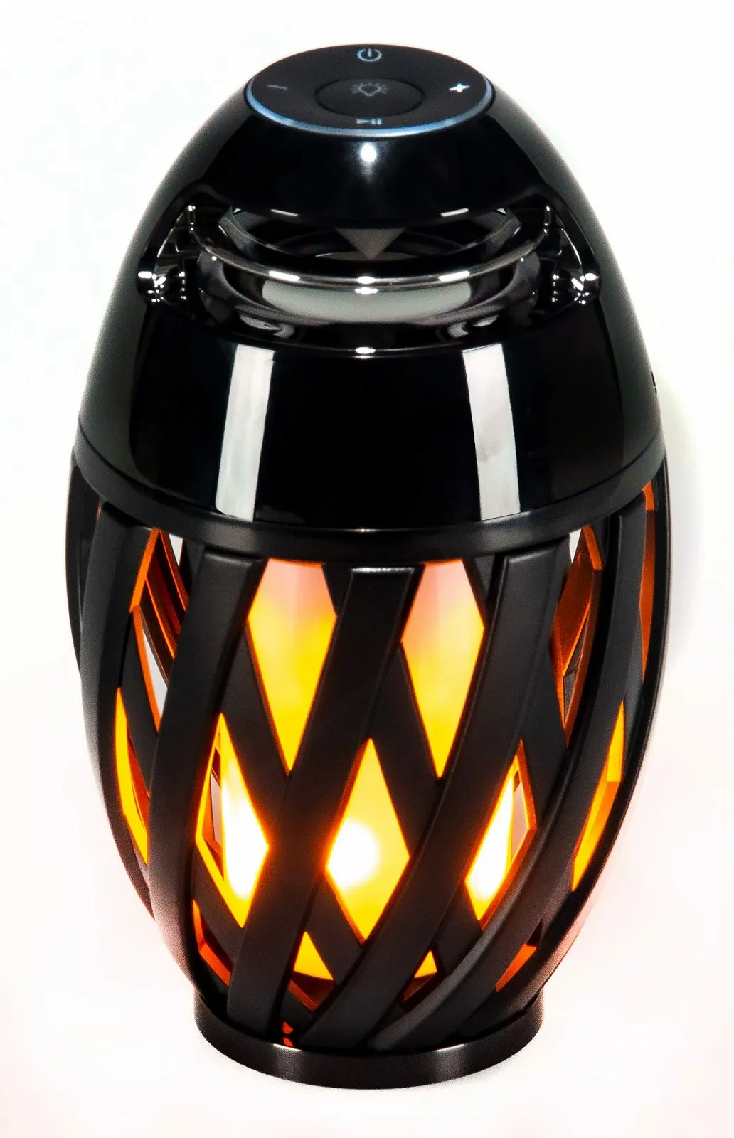 Настільна лампа Bluetooth Speaker Flame Light LED 5 W 10 x 24 см Чорна, фото №1