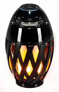 Настільна лампа Bluetooth Speaker Flame Light LED 5 W 10 x 24 см Чорна - Фото 1