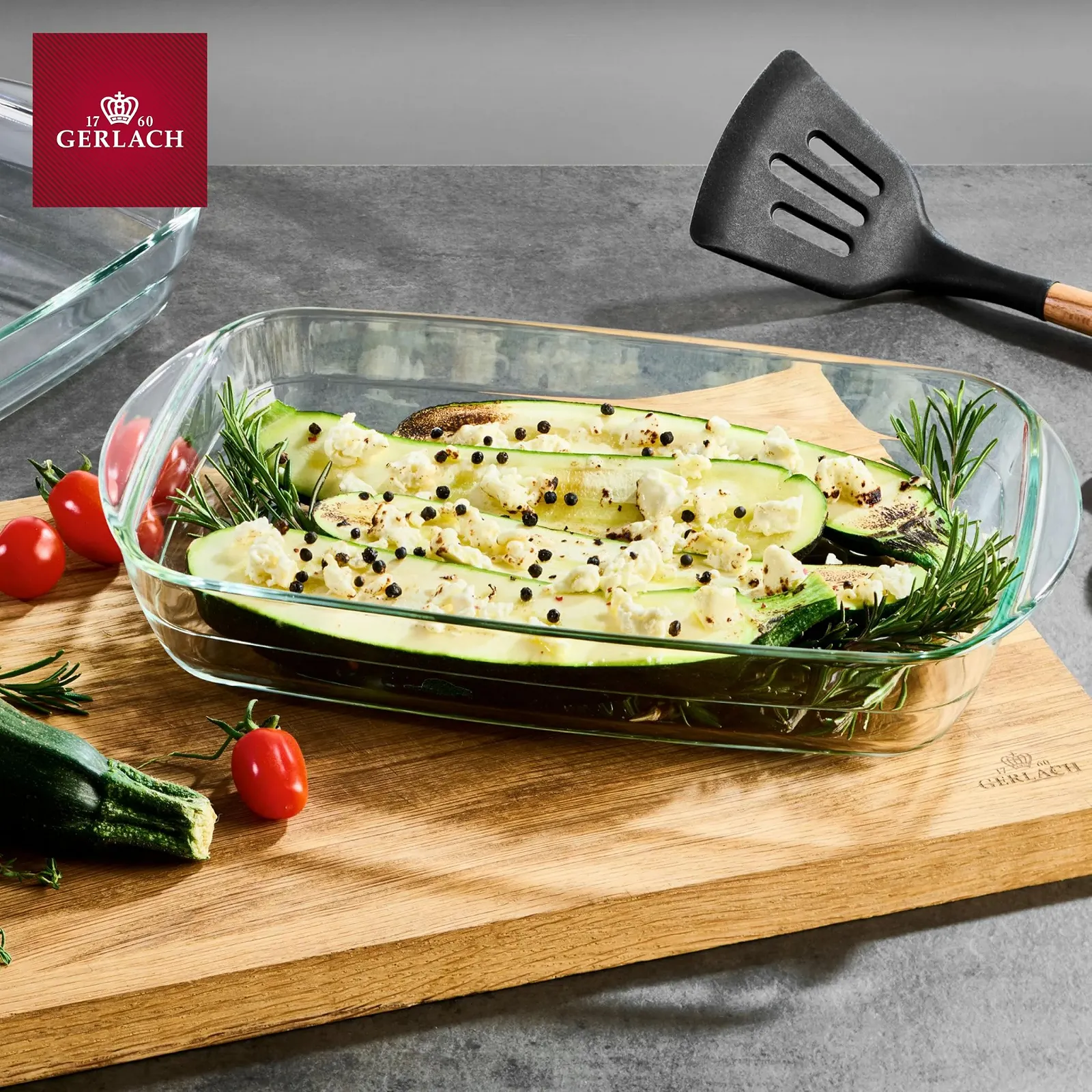 Форма для запекания Gerlach Flow 1760 прямоугольная из боросиликатного стекла 32.5 x 20 см 2 л, фото №5