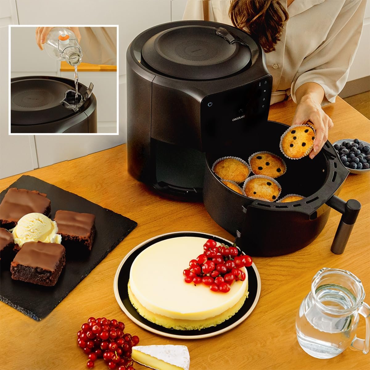 Мультипечь Cecotec Cecofry Rain M 5.5 л 1550 Вт Распылитель Сенсорное управление 8 меню, фото №10 Мультипечь Cecotec Cecofry Rain M 5.5 л 1550 Вт Распылитель Сенсорное управление 8 меню, фото №10