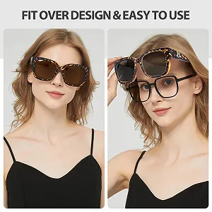 Сонцезахисні окуляри LVIOE Жіночі Накладні Поляризовані Модні Накладні UV400 Захист synthetic.ua - Фото 1