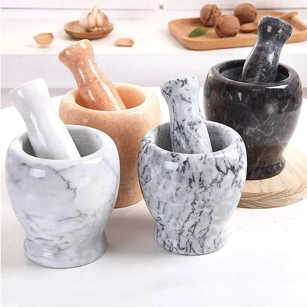 Ступка з товкачиком гранітна для песто, спецій, приправ, фото №3