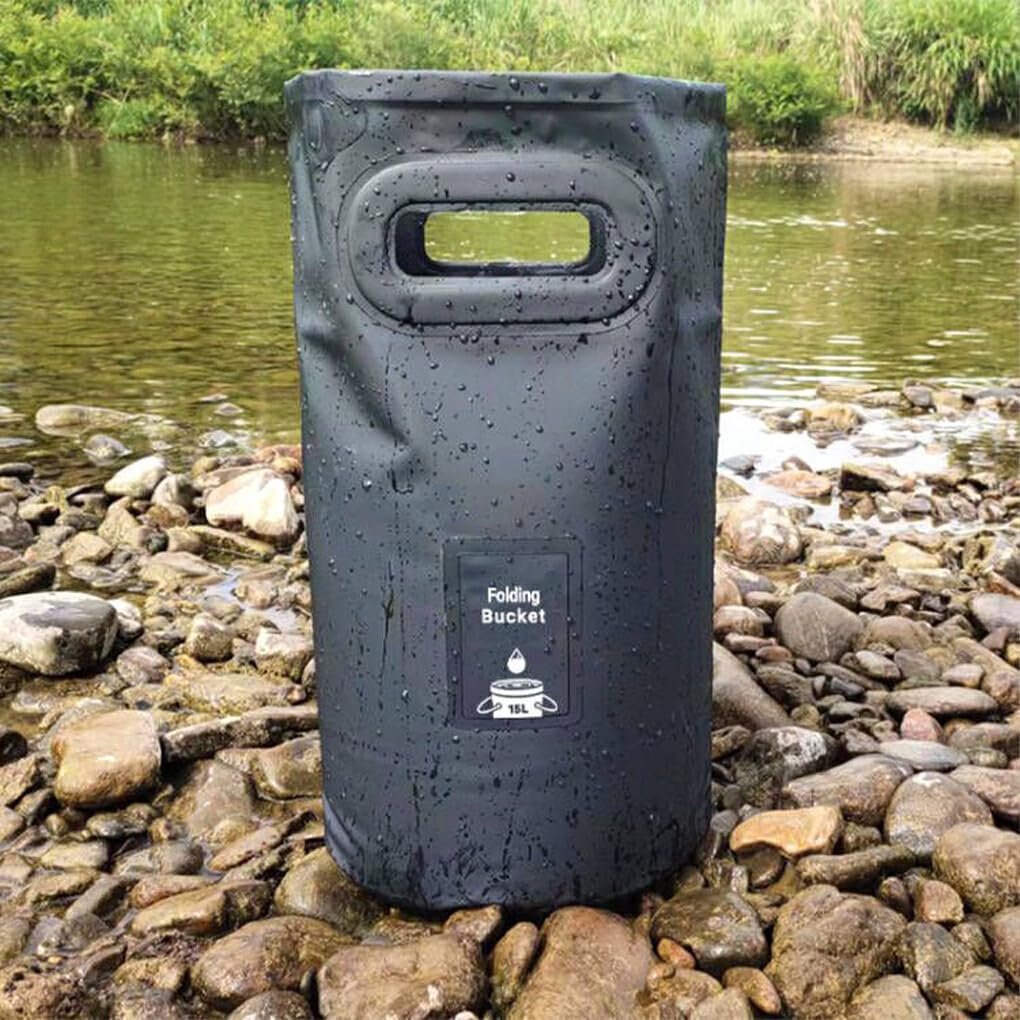Складная бутылка для воды для кемпинга, водонепроницаемая, высокая термостойкость, портативная, слой дна ведра из ПВХ, складная, фото №2