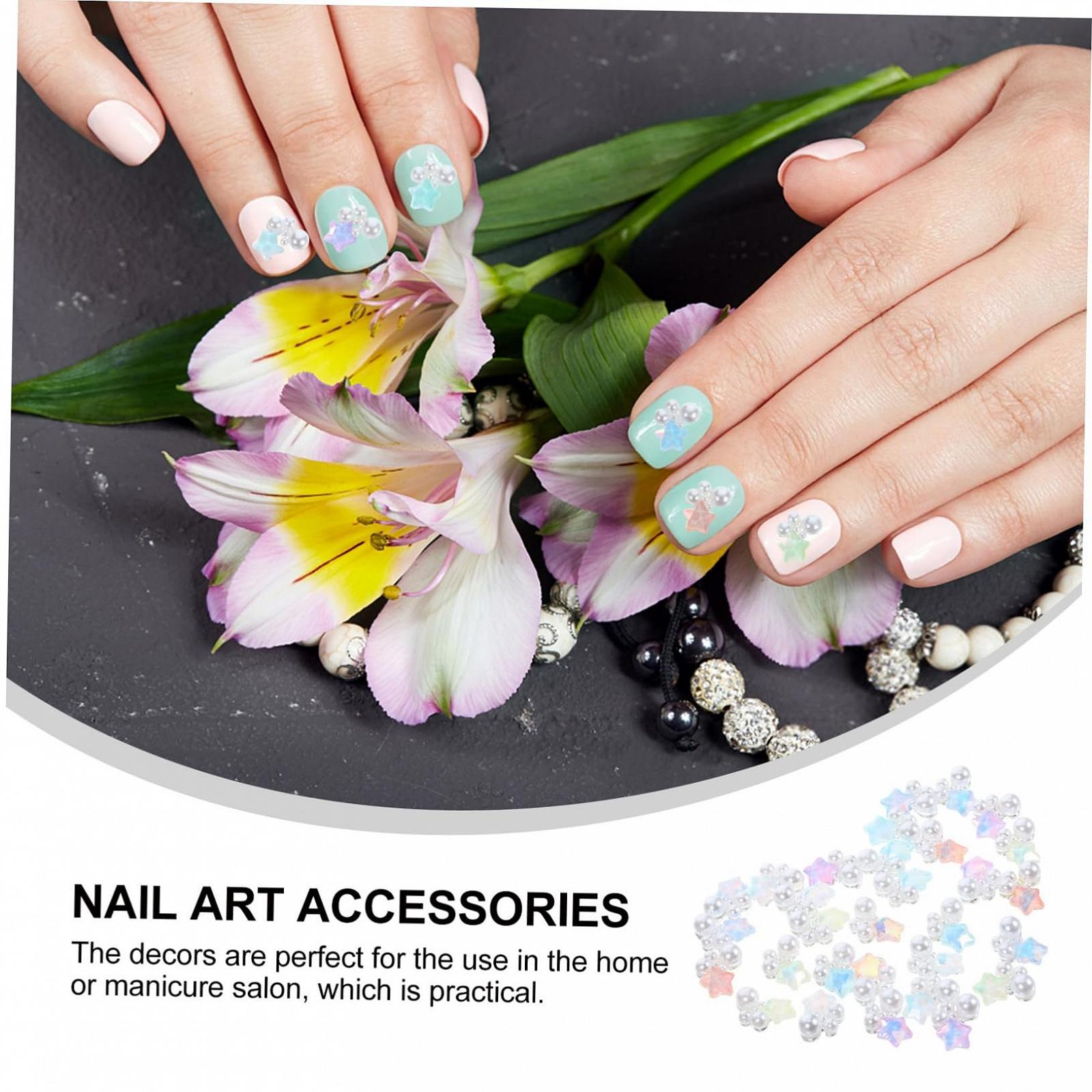 Украшения для ногтей Жемчуг Звезда 30 шт., фото №3