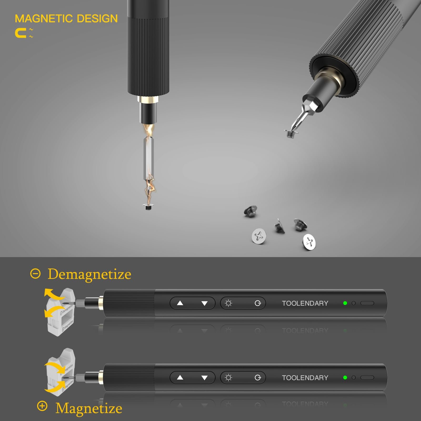Набір електричних викруток Mini 55 в 1 Power Precision 48 магнітних біт для телефону, окулярів чорний, фото №2