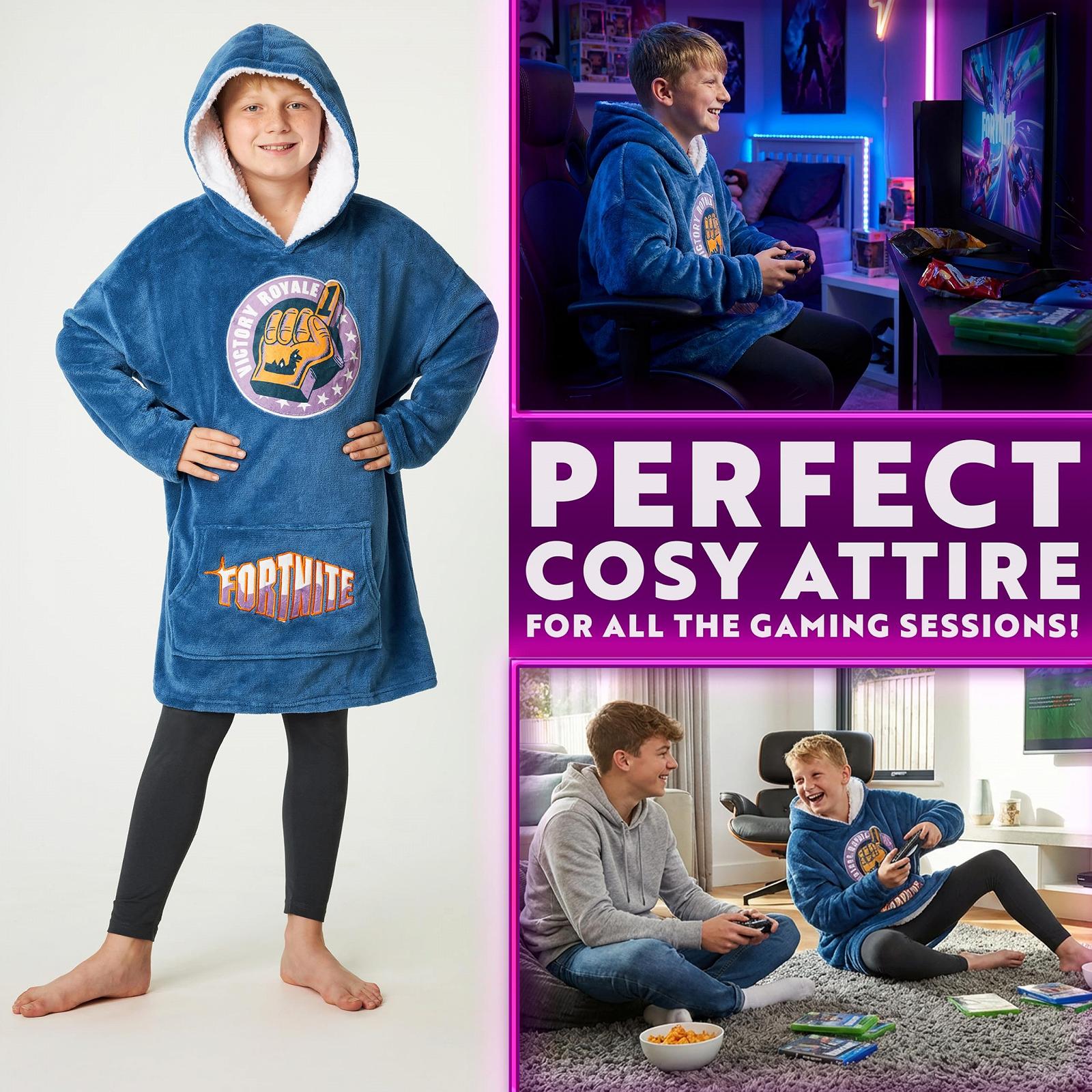 Ковдра-худі Fortnite для хлопчиків і підлітків 14+, дуже довга портативна флісова затишна ковдра з рукавами, фото №2