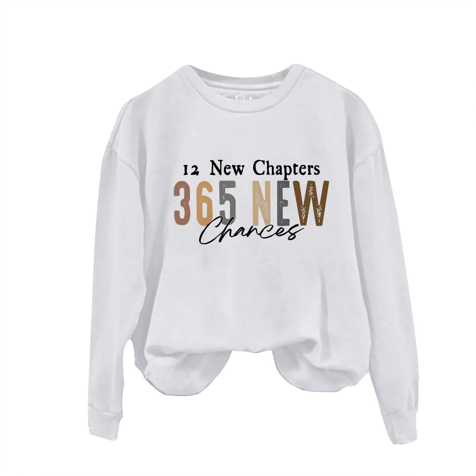 Повседневная Толстовка с Длинными Рукавами Женская, Топ 2024 Happy New Years, фото №2