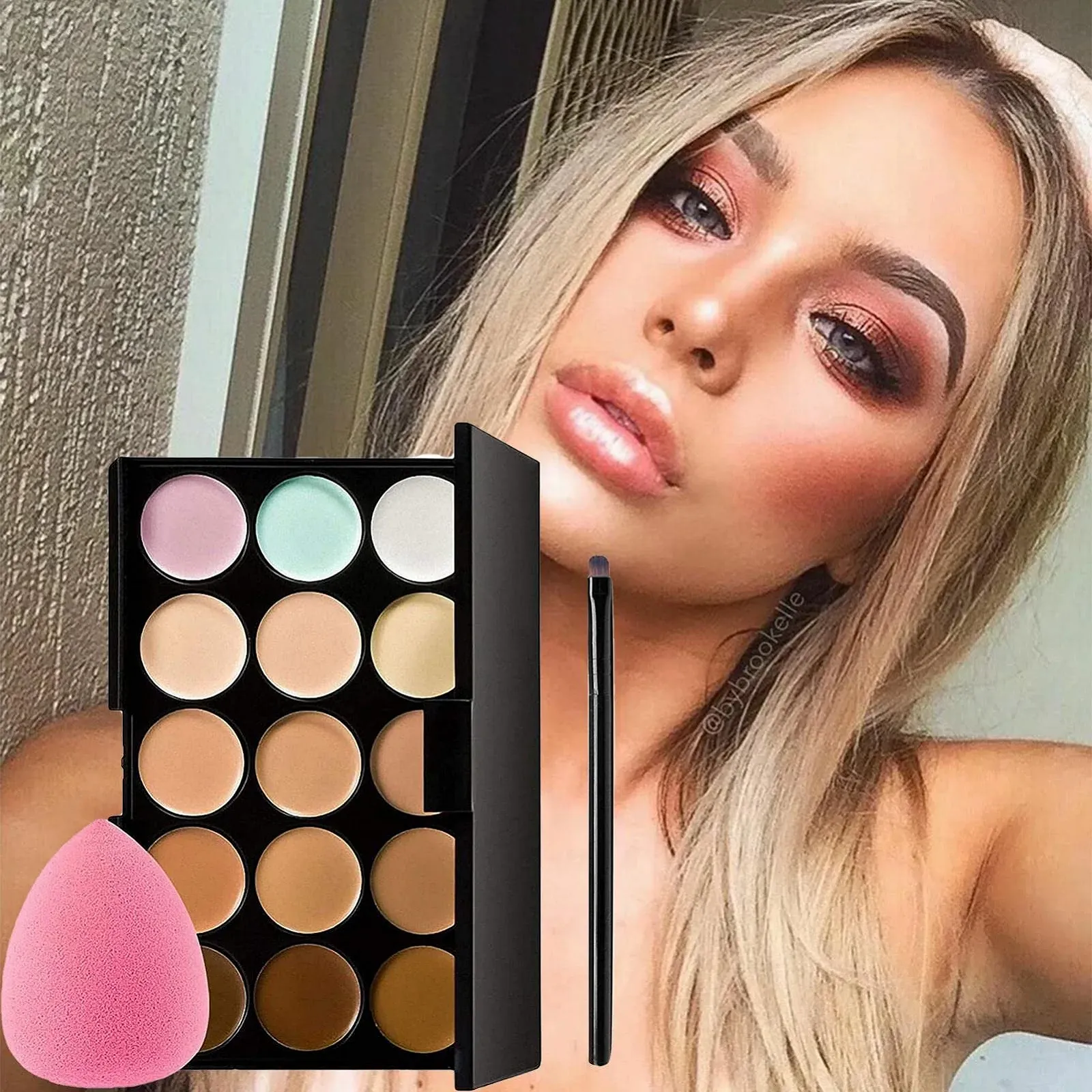 Палетка кремових консилерів AIYING, набір для макіяжу консилерів з повним покриттям, 15 кольорів, фото №6