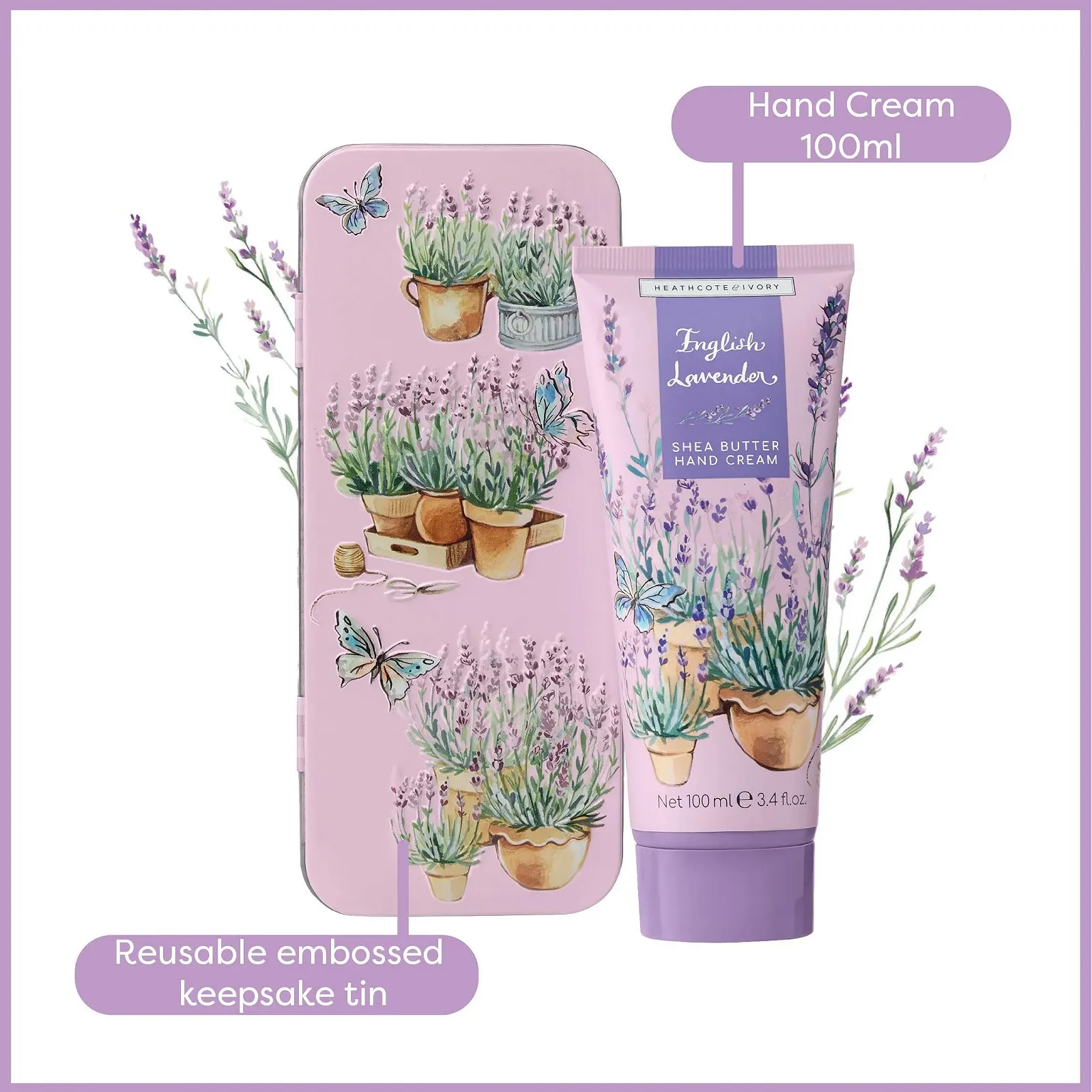 Крем для рук Heathcote & Ivory Lavender, 100 мл, фото №6