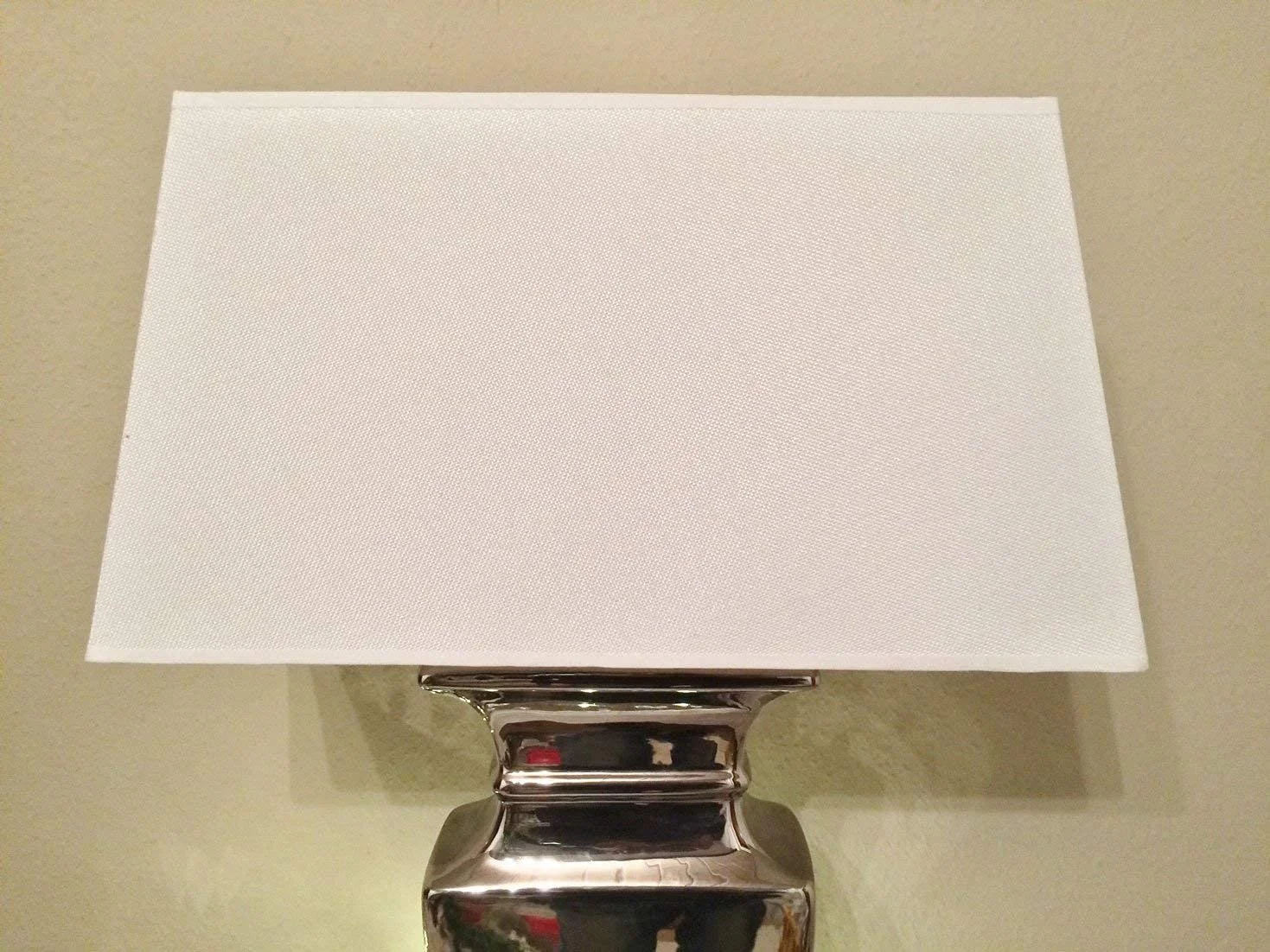 Настільна лампа DRULINE Silver Lady 35 см керамічна Shabby Chic біла срібляста 8739S-25, фото №1