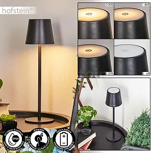 Настільна лампа Allen LED Outdoor димована метал/пластик USB-C акумулятор IP54 чорна synthetic.ua - Фото 1