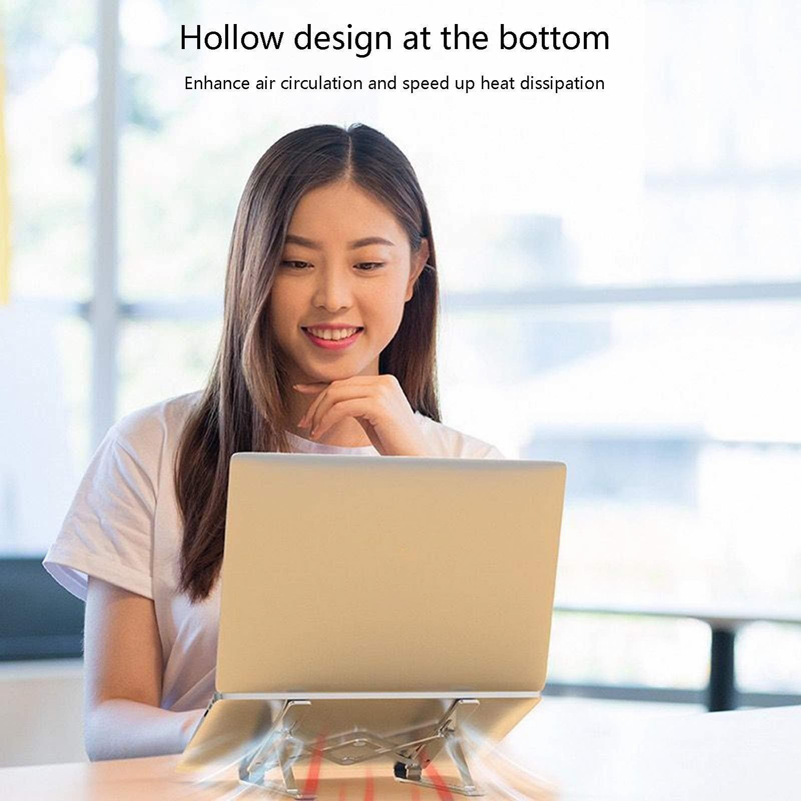 Ергономічна Підставка для ноутбука M-подібна Подвійна структура 7-рівневе регулювання висоти Складаний дизайн, фото №4