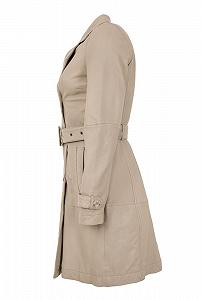 Тренч зі шкіри наппа Mauritius Gipsy by Damen, кремовий synthetic.ua - Фото 1