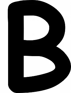 Наклейка на стіну Kleckerliese Alphabet Letters B 30 см Чорна - Фото 1