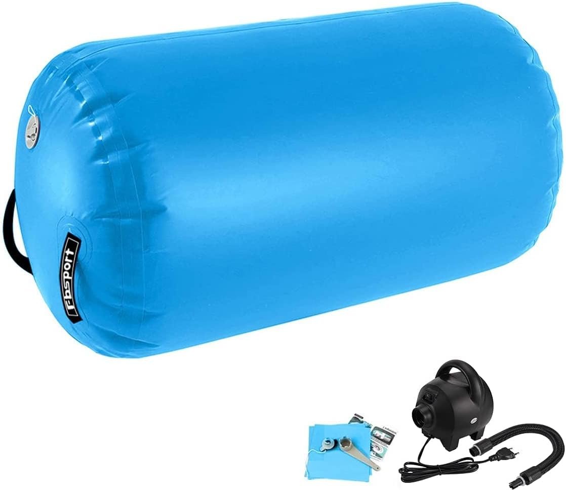 Надувной воздушный валик для фитнеса и йоги FBSPORT 120 x 75 cm Blue, фото №1