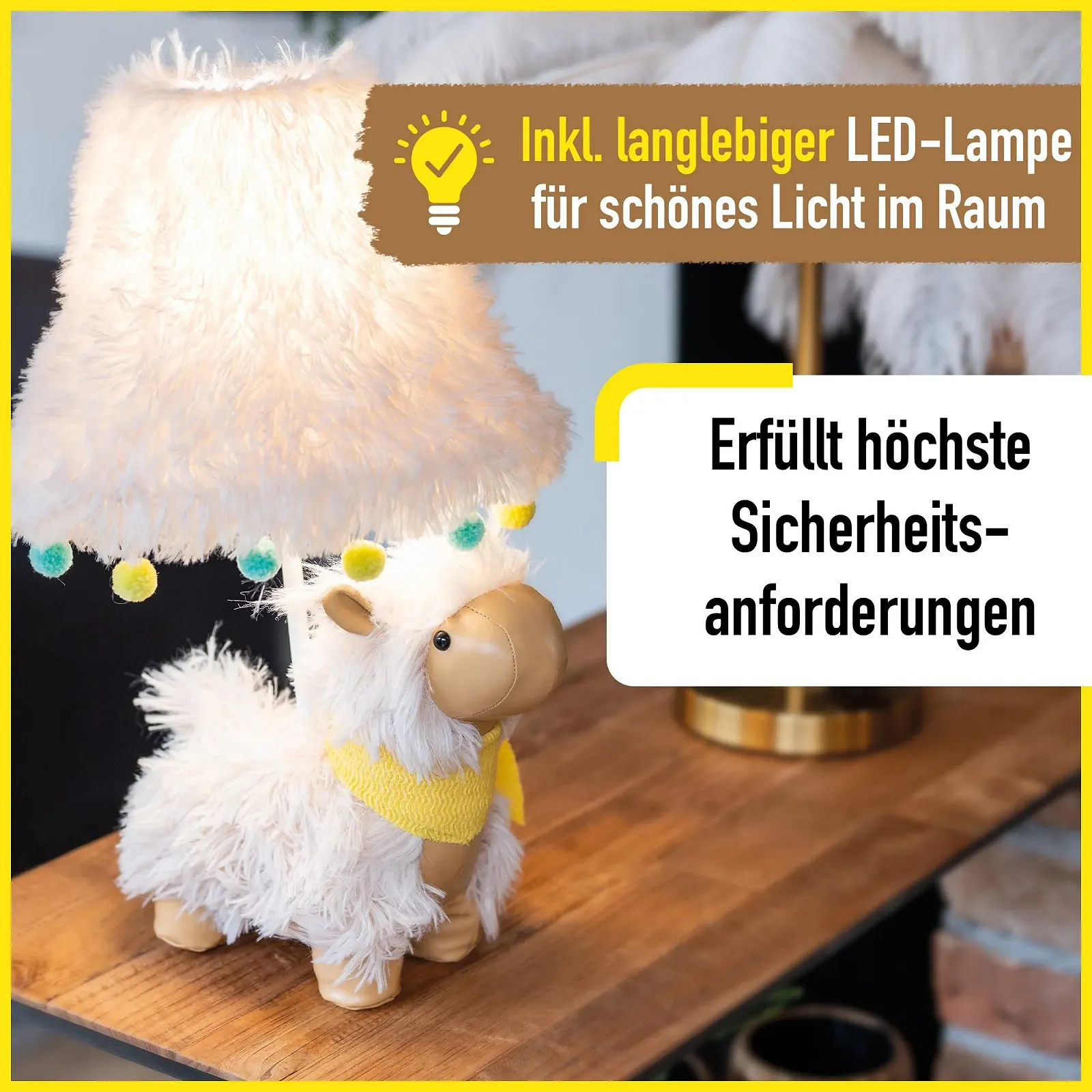 Настільна лампа Happy Lamps Alma LED декоративна ручної роботи 48 см Біла, фото №4