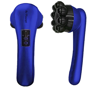 Инфракрасный антицеллюлитный вибромассажер с подогревом Magnetic Heat Massager Синий - Фото 1