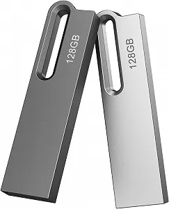 USB флеш-накопичувач JOIOT 128GB USB 3.0 Водонепроникний Набір 2 шт. Silver/Black - Фото 1