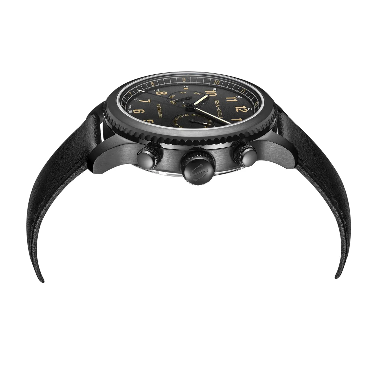 Мужские Часы Seagull 1963 Спортивные Многофункциональные Сапфировые Люминесцентные Автоматические Механические Часы Пилот Серии, Черные, Простые, фото №2 Мужские Часы Seagull 1963 Спортивные Многофункциональные Сапфировые Люминесцентные Автоматические Механические Часы Пилот Серии, Черные, Простые, фото №2