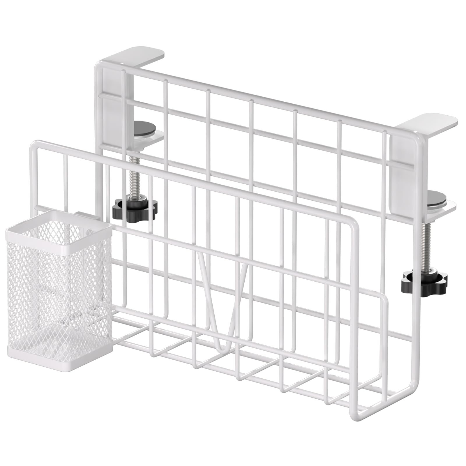 Вертикальна підставка для ноутбука з тримачем для ручок THYGIFTREE Desk Side Storage, Біла, фото №2