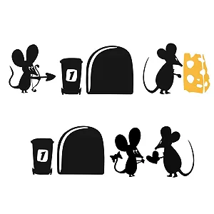 Наклейки на стіну Мишача нора Декоративні 2 шт. - Фото 1