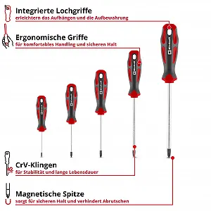 Набір викруток Einhell 5 шт. леза CrV магнітний наконечник розміри PH ергономічні ручки synthetic.ua - Фото 1