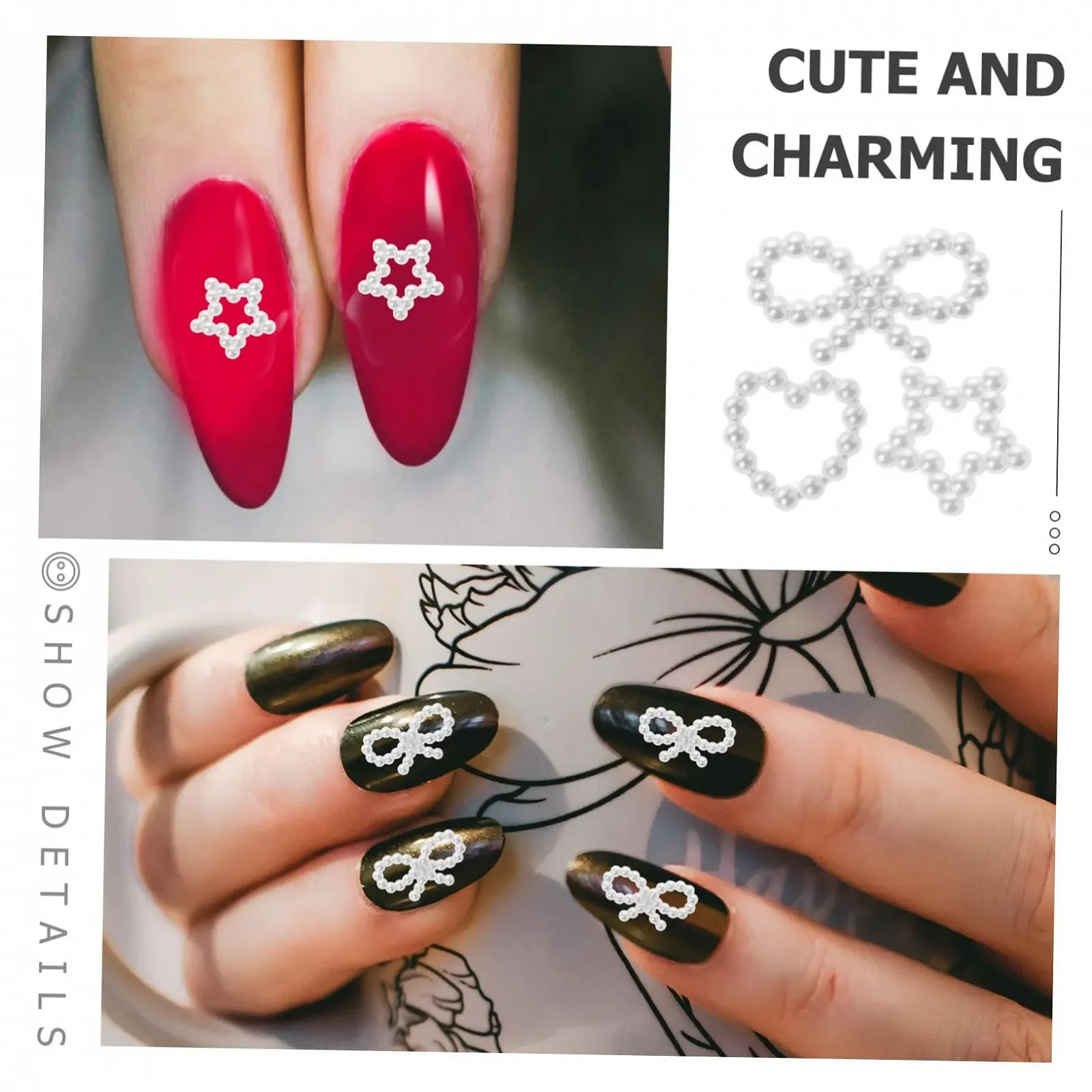 Бусины для ногтей Healvian, 1 коробка, фото №9