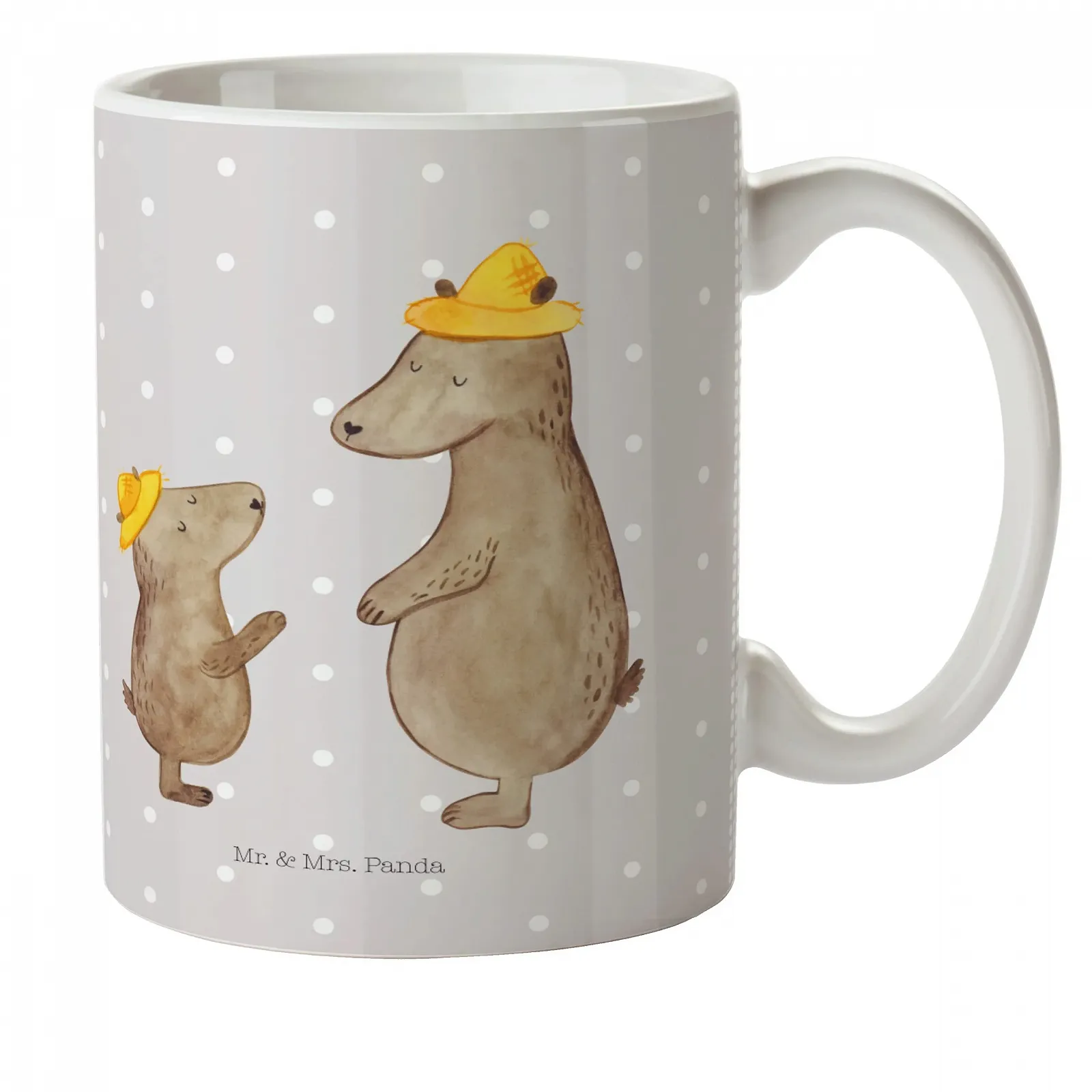 Кружка Mr. & Mrs. Panda Ведмеді в Шапці - Дорожня Кружка, Пластикова, фото №1 Кружка Mr. & Mrs. Panda Ведмеді в Шапці - Дорожня Кружка, Пластикова, фото №1