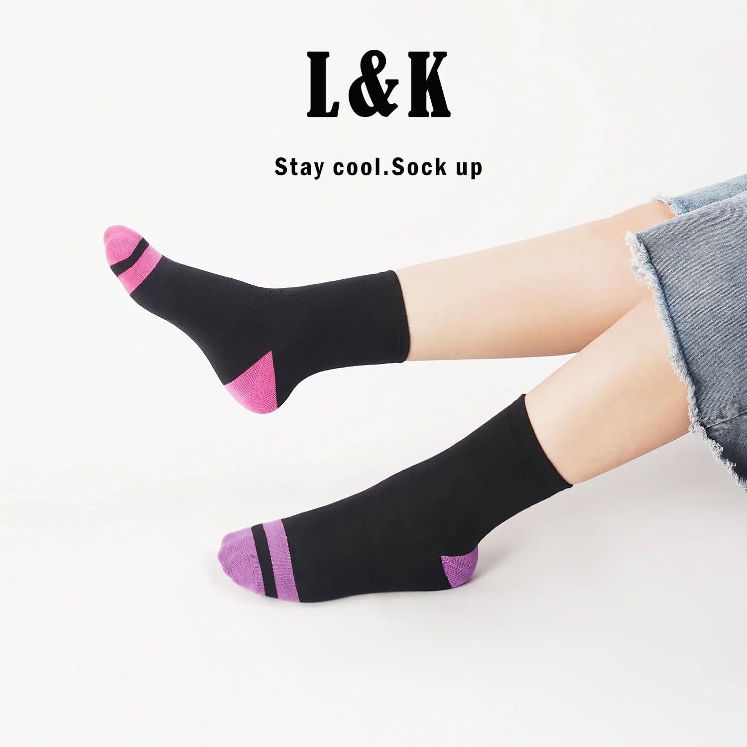 Шкарпетки L&K-II 6/12 пар Жіночі до щиколотки, фото №2