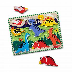 Купити Дерев'яний пазл Melissa & Doug Dinosaur Chunky 7 деталей - Фото 1 Дерев'яний пазл Melissa & Doug Dinosaur Chunky 7 деталей - Фото 1