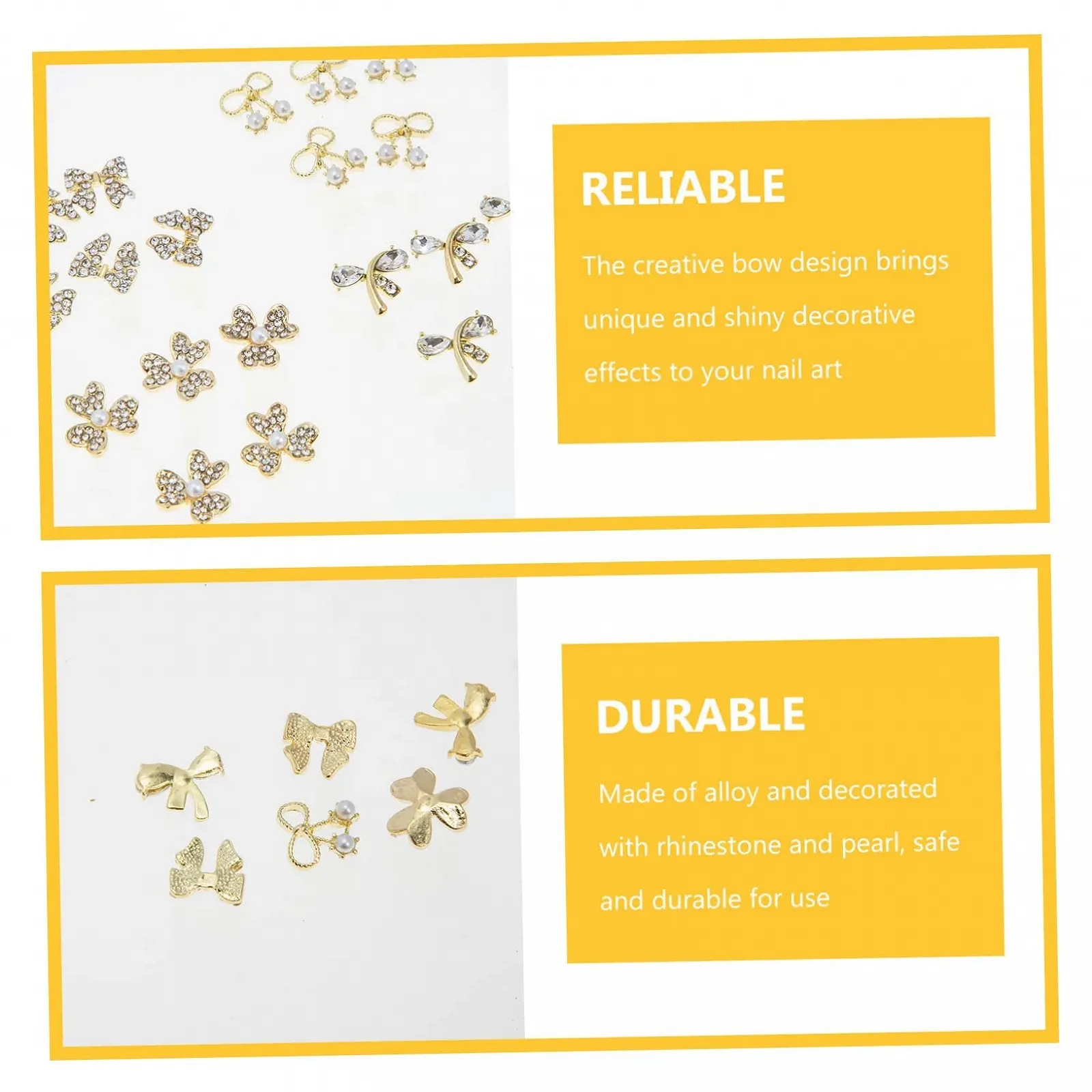 Украшения для маникюра Бантики Healeved, 20 шт., фото №8