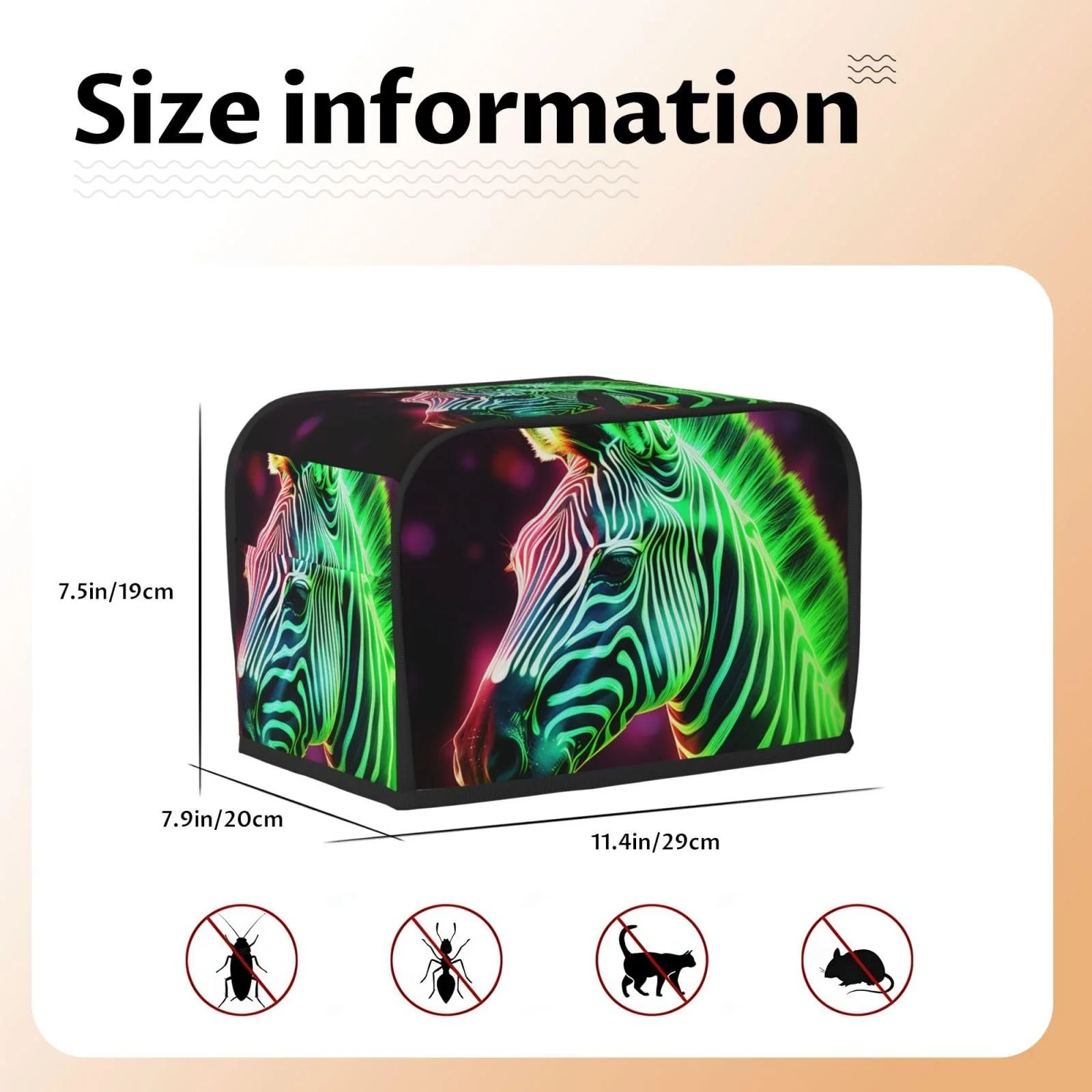 Чохол для тостера Luminous Zebra, фото №5 Чохол для тостера Luminous Zebra, фото №5