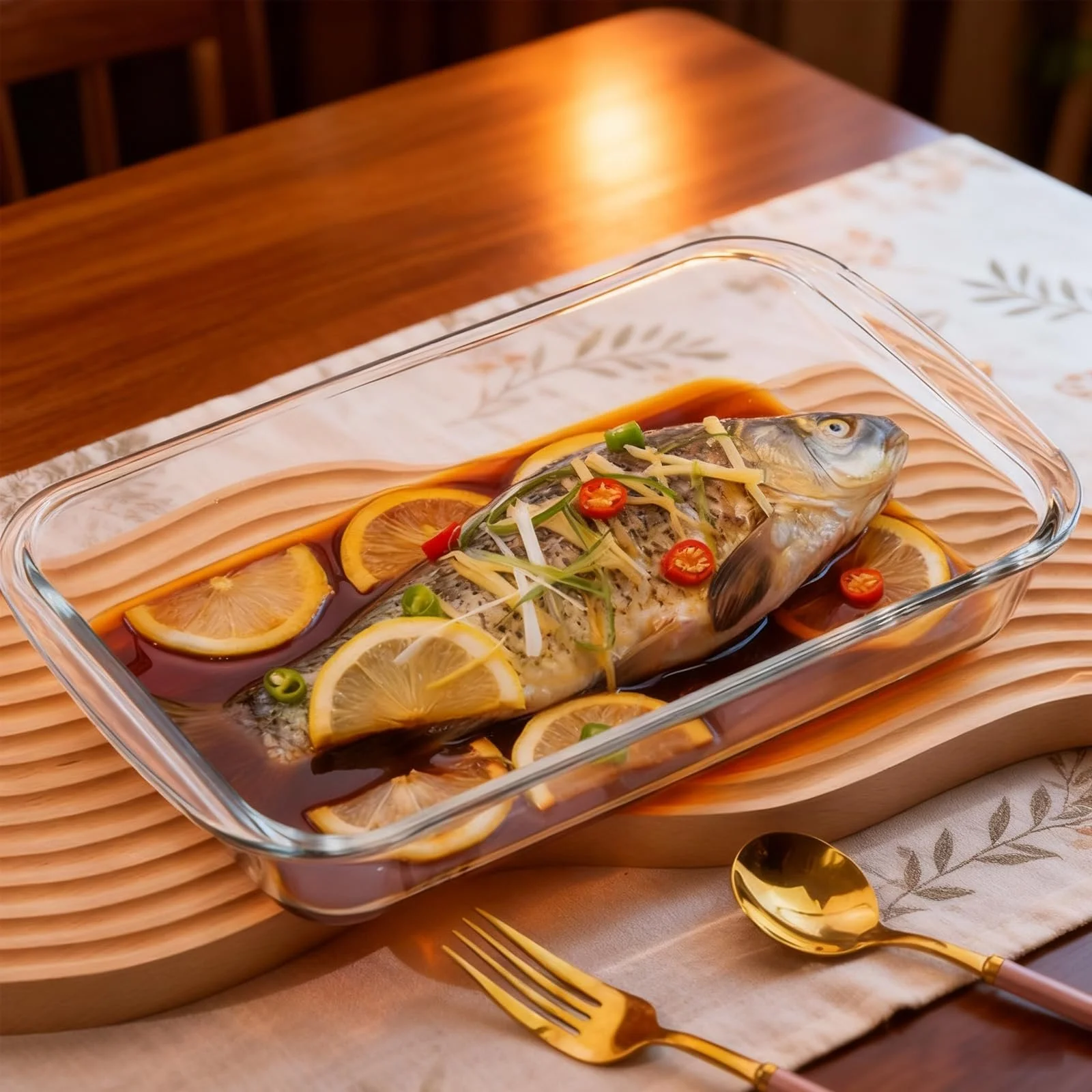 Форма для запекания Glass Oven Dish 1.6 л Стеклянная прямоугольная с крышкой Прозрачная, фото №8 Форма для запекания Glass Oven Dish 1.6 л Стеклянная прямоугольная с крышкой Прозрачная, фото №8