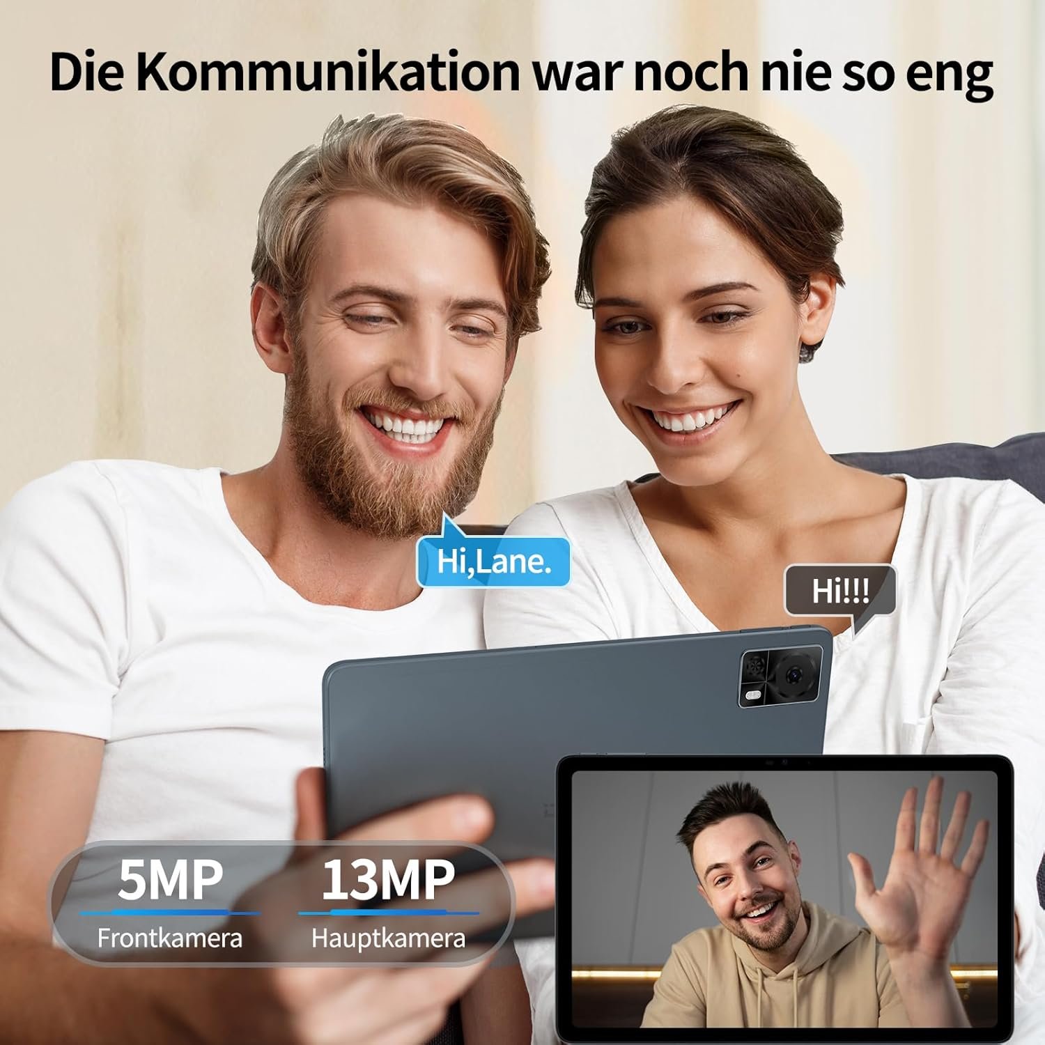 Планшет 10.4" Full HD Doogee T20S (8+7)/128Gb 4G 2-SIM 8 ядер Android 14 7500 mAh Синий, фото №5