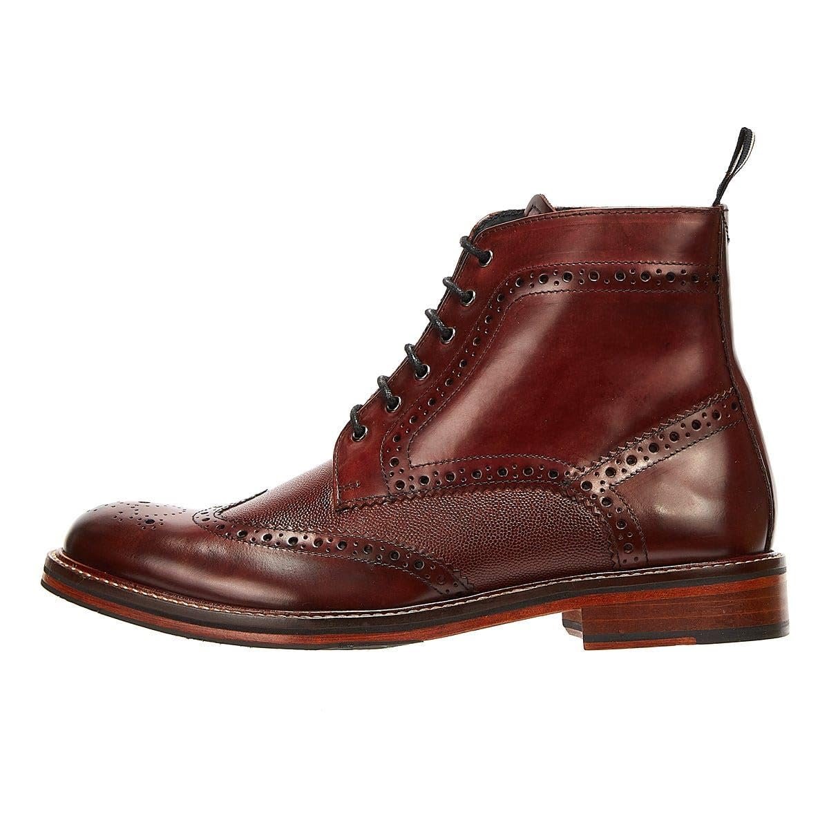 Ботинки Ben Sherman Alfred Brogue Мужские Красная Кожа, фото №7
