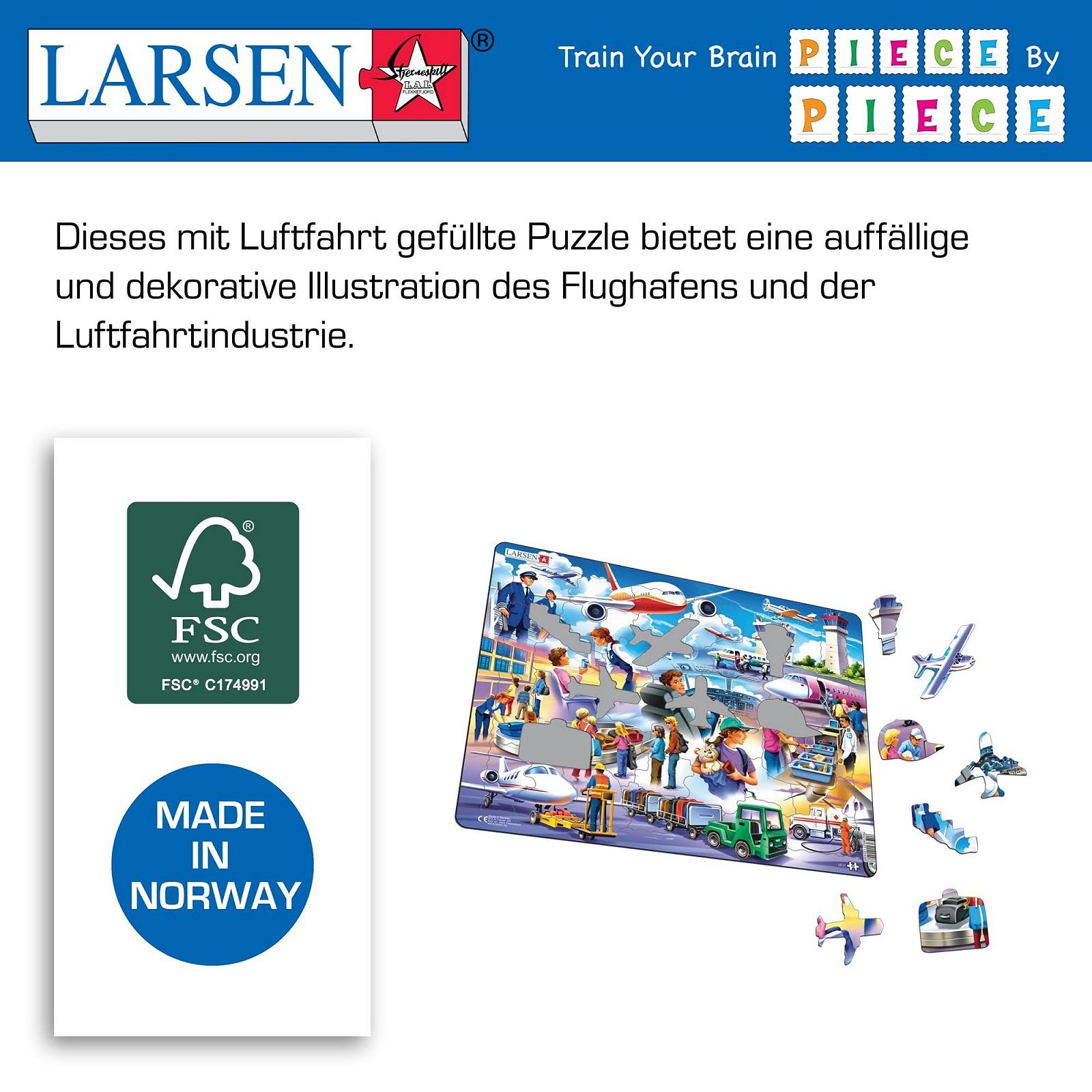 Пазл Larsen Interlocking 30 деталей Multi-Coloured, фото №5