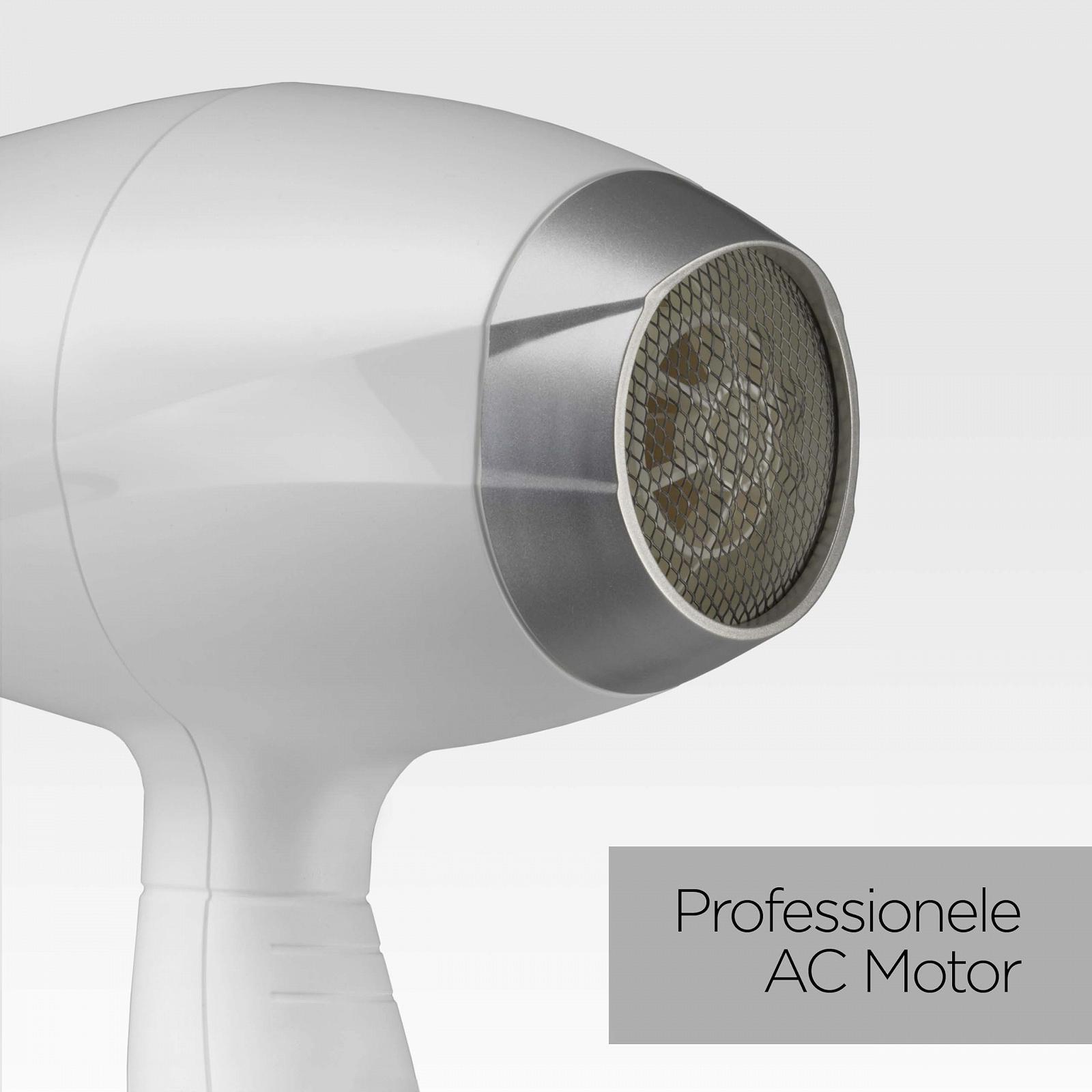 Фен BaByliss Speed Pro 2000 Вт, профессиональный AC, сделано в Италии, легкий, с ионной технологией против завивки, 3 температурных и 2 скоростных режима, белый, фото №7