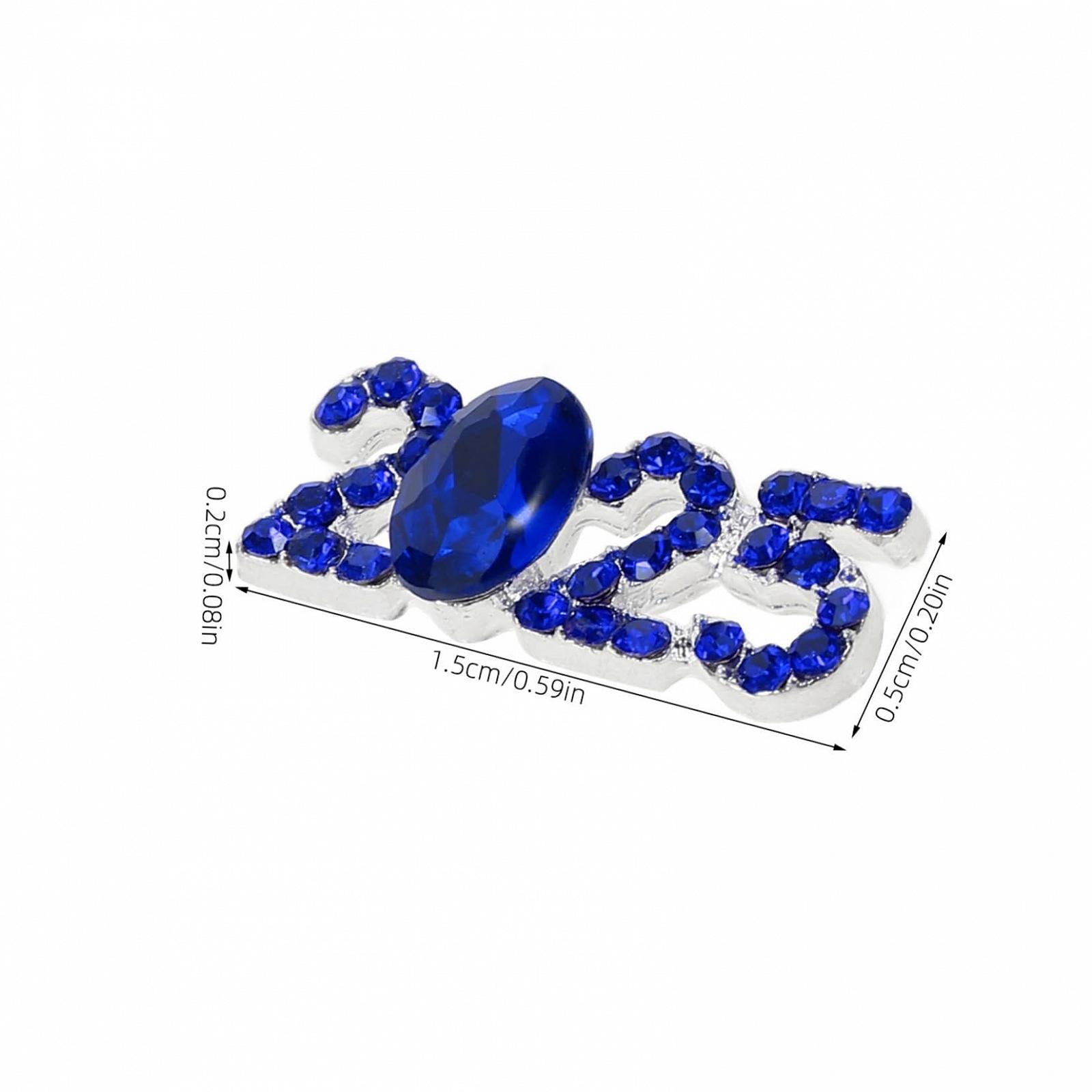 Украшения для ногтей COHEALI 2025, 10 шт., 3D подвески для маникюра в форме чисел, блестки и шармы, фото №2